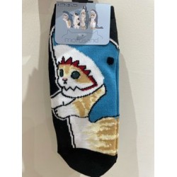 貓福珊迪 三入組 襪子 鯊魚款