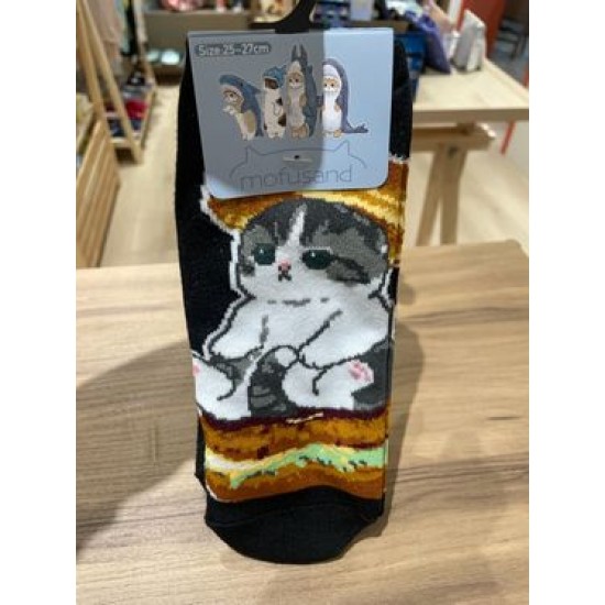 貓福珊迪 三入組 襪子 漢堡款