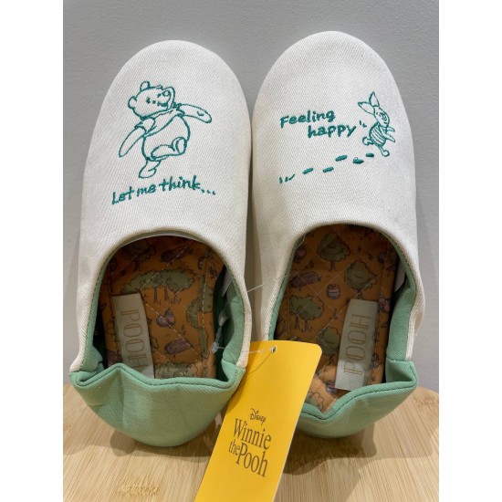 迪士尼 小熊維尼 野餐系列 麵包型室內拖鞋