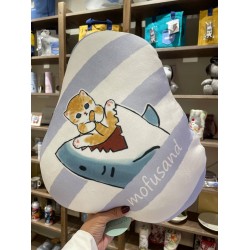 貓福珊迪 可愛圖案 抱枕 鯊魚款