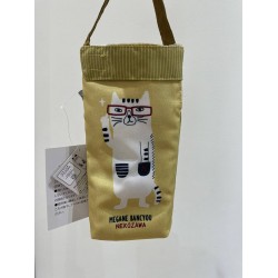 貓澤先生 眼鏡貓 手提水瓶保護套 黃色款