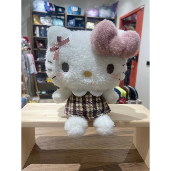 三麗鷗 摩卡格紋系列 玩偶娃娃 Hello kitty款